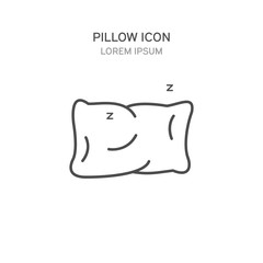 Pillow line style icon. Vector illustration
