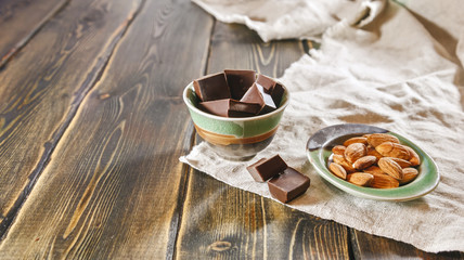 Almonds and chocolate