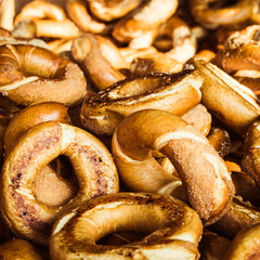 Fresh baking on a bread counter