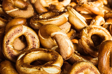 Fresh baking on a bread counter
