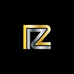 Initial Letter RZ NZ Linked Design Logo