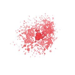 Hand drawn watercolor paint red splatter isolated on the white background. Vector.