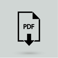 PDF icon isolated on background