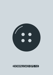 Clothes button icon, Vector