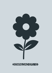 Flower icon, Vector