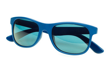 Blue Sunglasses Isolated On White