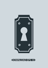 Keyhole of a door icon, Vector