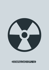 The radiation icon, Radiation symbol, Vector