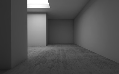 Empty room interior background, 3d illustration