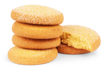 Oatmeal cookies  on white background