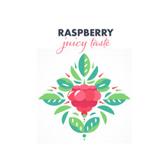 Abstract geometrical raspberry, vector design element for package