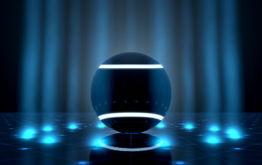 Ball On Spotlit Stage