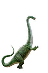Fototapeta premium Dinosaur brachiosaurus and monster model Isolated white background