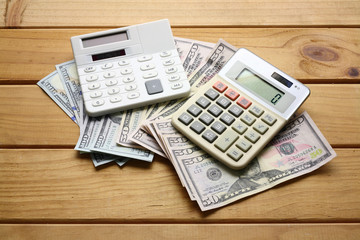 Calculator and Bank Notes