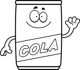 Cartoon Cola Can Waving