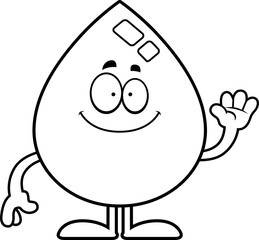 Cartoon Water Drop Waving