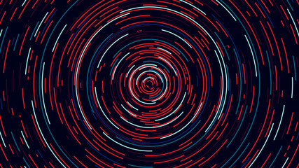 Color circle cyber tunnel, Futuristic abstract background, vector illustration