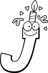 Cartoon Letter J Birthday