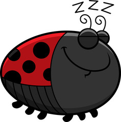 Obraz premium Sleeping Cartoon Ladybug