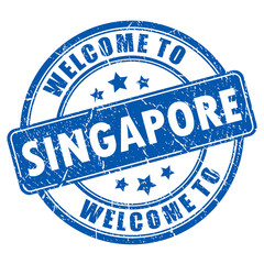 Welcome to Singapore rubber stamp