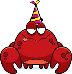 Cartoon Crab Drunk Party