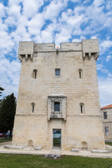Fototapeta na wymiar Port-Saint-Louis-du-Rhone, in Camargue, Saint Louis tower, France 