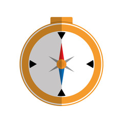 compass icon over white background. colorful design. vector illustration