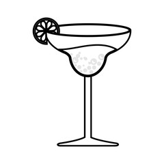 cocktail drink icon over white background. vector illustration