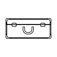 travel suitcase icon over white background. vector illustration