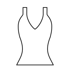 women's blouse icon over white background. vector illustration