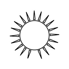 sun icon over white background. vector illustration