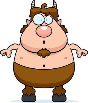 cartoon satyr surprised expression clip art preview