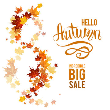 Fall leaves poster sale
