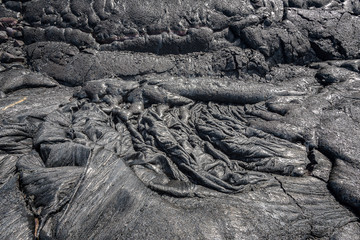 Magma in Lava field on Big Island Hawaii