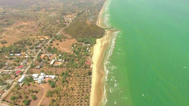 Aerial view: beautiful beaches in Thailand.