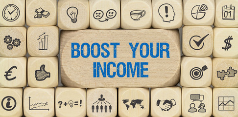Boost your Income / Würfel mit Symbole