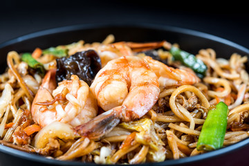 fried noodle asian food on the table