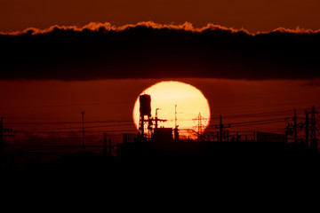 Fototapeta premium 日の出の太陽
