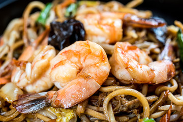 fried noodle asian food on the table