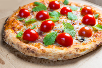 tasty pizza on a the table