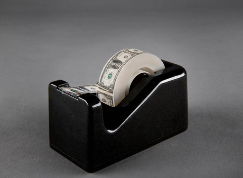 Adhesive tape made of one dollar banknotes