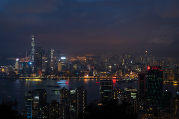 Fototapeta na wymiar 홍콩 야경 (Hong Kong Nightview)