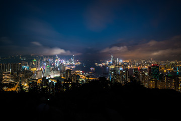 Obraz premium 홍콩 야경 (Hong Kong Nightview)