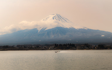 Fuji from Kawaguchiko lake Japan