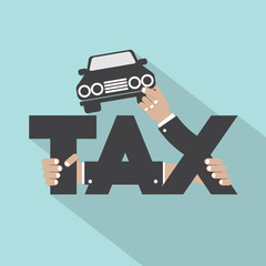 Car Tax Typography Design Vector Illustration
