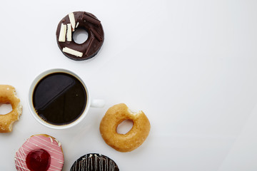 cup of coffee and donut