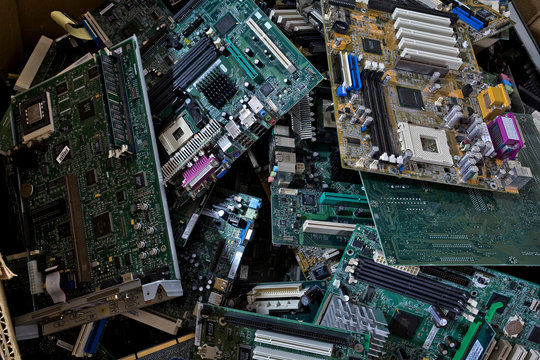 Pile of circuit boards