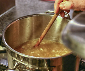 Stirring soup