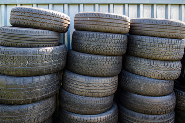 stacks of tyres