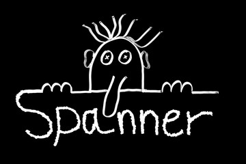 Spanner beim Blick über eine Mauer